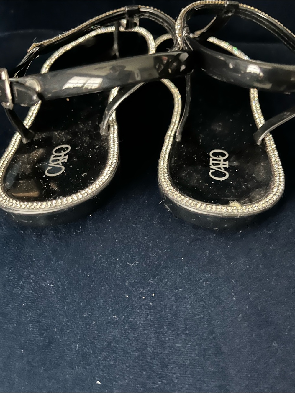CATO Black Sandals Sz 10 - Picture 2 of 6